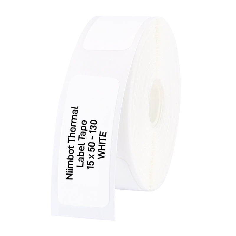 NIIMBOT D11/D110/D101/H1S Thermal Label 15x50mm - 130 Labels Per Roll - White - TecAfrica Solutions