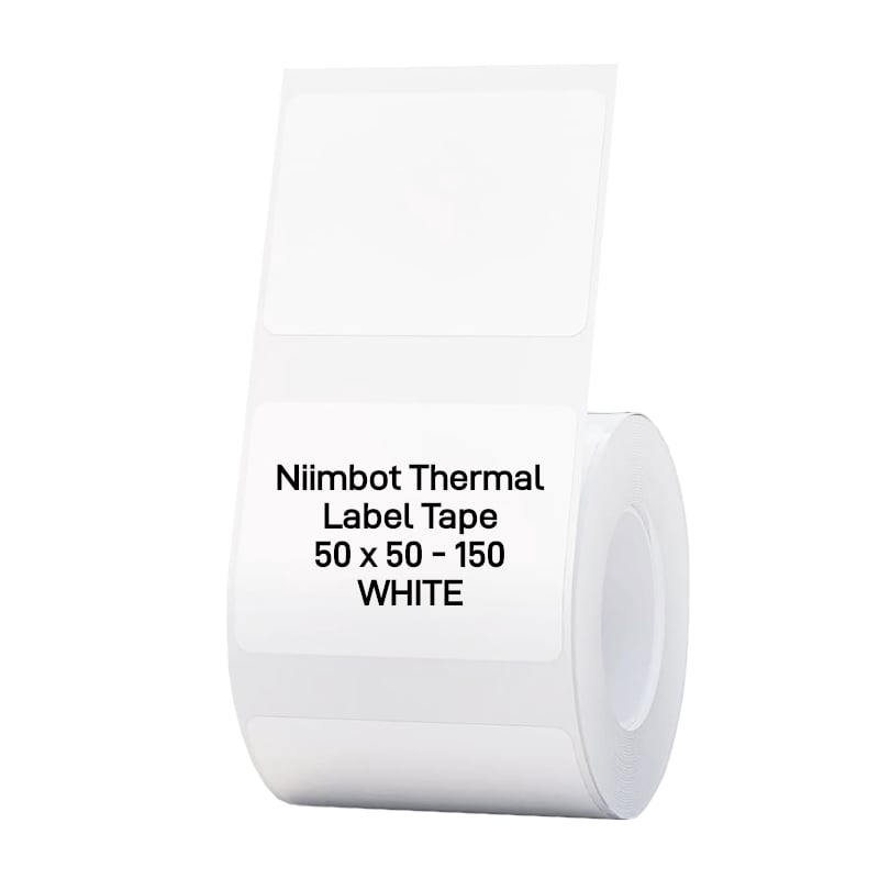 NIIMBOT B1/B21/B3S Thermal Label 50x50mm - 150 Labels Per Roll - White - TecAfrica Solutions