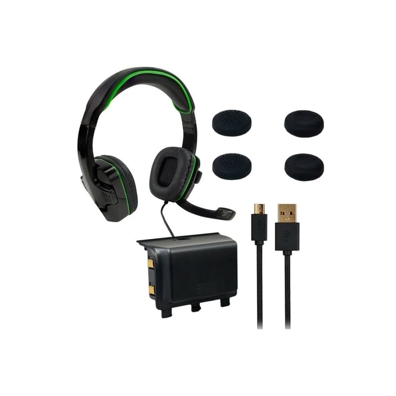 Sparkfox Xbox-One Headset|High-Capacity Battery|3m Braided Cable|Thumb Grip Core Gamer Combo - TecAfrica Solutions