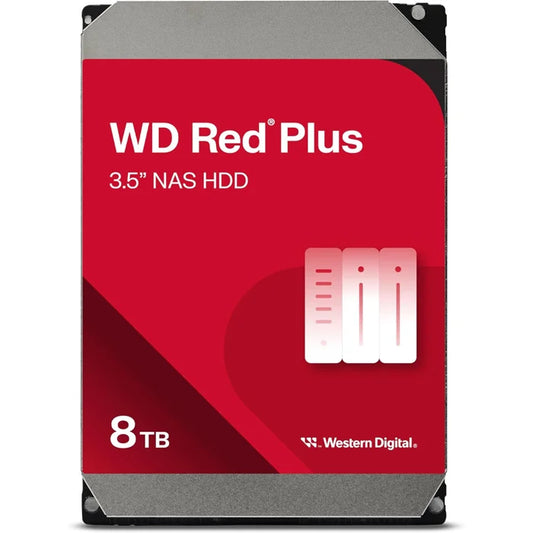 Western Digital WD Red Plus WD80EFPX 8 TB Hard Drive - 3.5'' Internal - SATA (SATA/600)