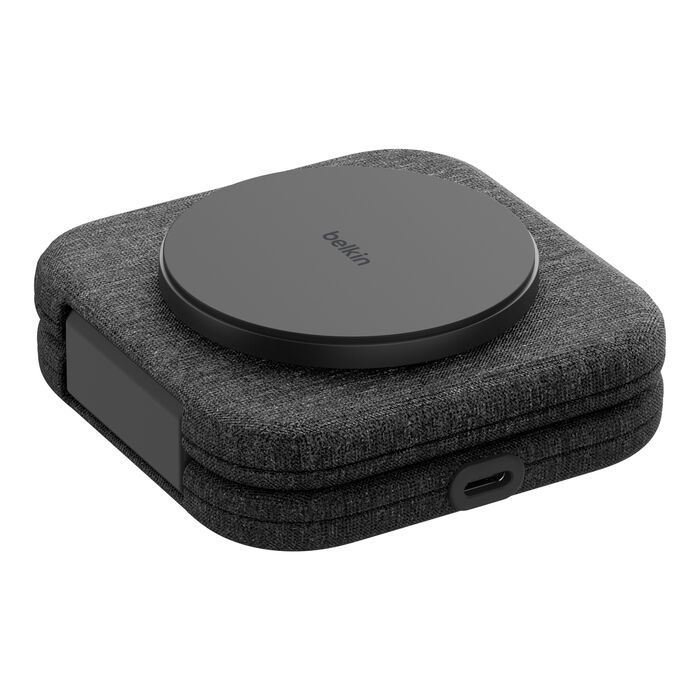 2-in-1 Magnetic Charging Travel Pad with Qi2 15W