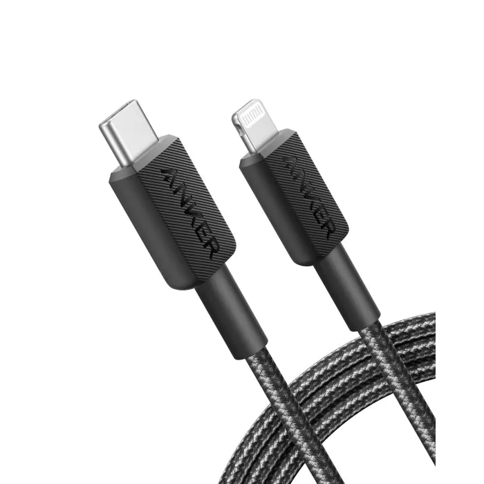 Anker 322 USB-C To Lightning Cable (6FT Braided) - Black
