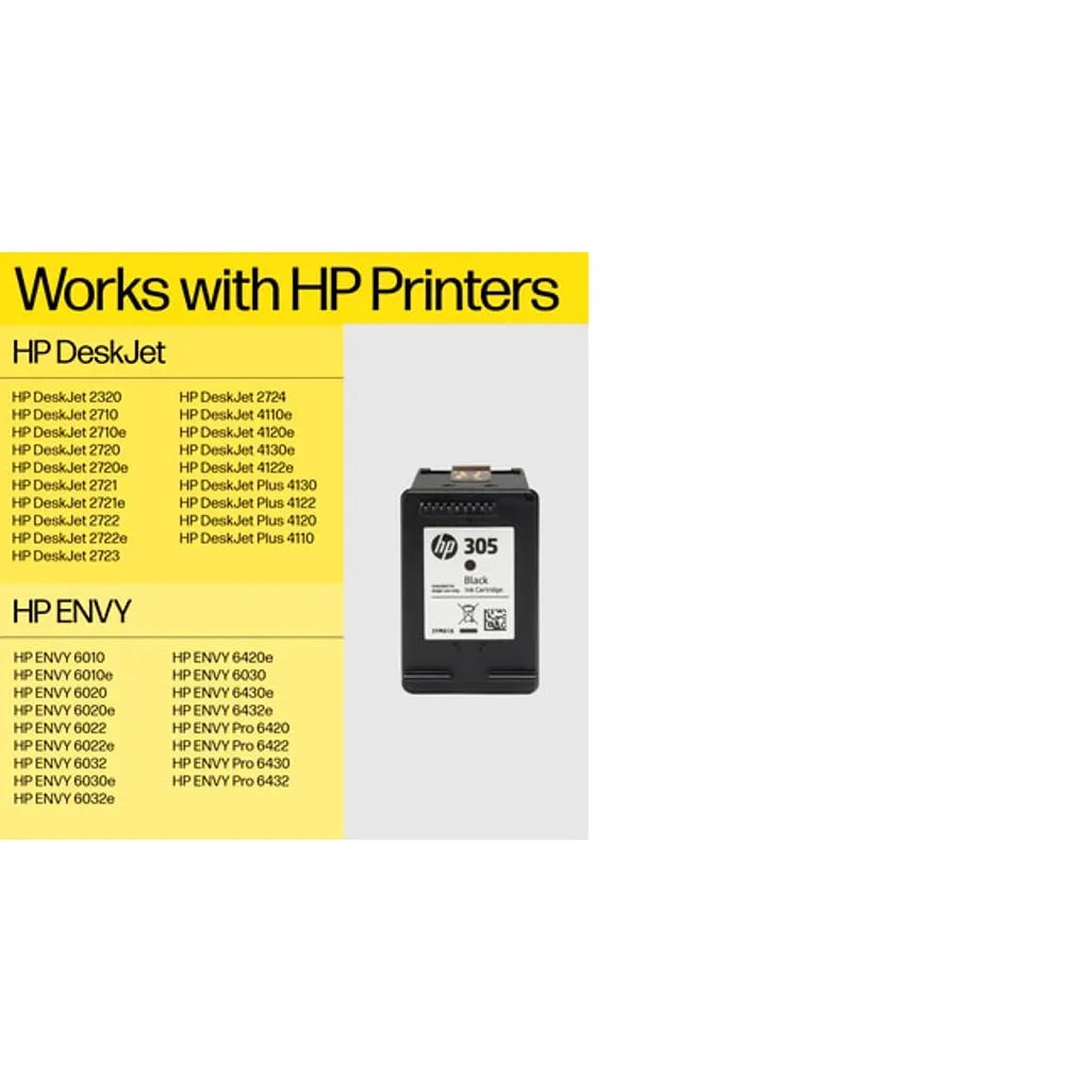 HP 123 Black Original Ink Cartridge;~120 pages. (DeskJet 2130 and 2131). - TecAfrica Solutions