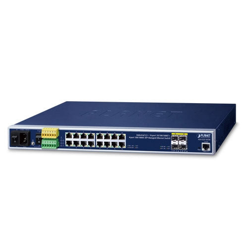 PLANET Industrial L2+ 16-Port 10/100/1000T + 4-Port 100/1000X SFP Managed Ethernet Switch