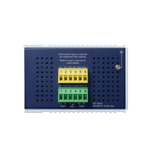 PLANET Industrial L2+ 4-Port 10/100/1000T 802.3bt PoE + 1-Port 10/100/1000T + 2-Port 1G/2.5G SFP Managed Ethernet Switch