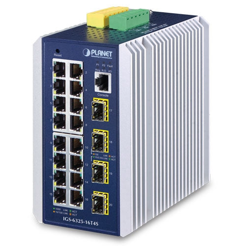 PLANET Industrial L3 16-Port 10/100/1000T + 4-Port 1G/2.5G SFP Managed Ethernet Switch