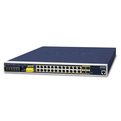 PLANET Industrial L3 24-Port 10/100/1000T 802.3at PoE + 4-Port Shared 100/1000X SFP Managed Ethernet Switch