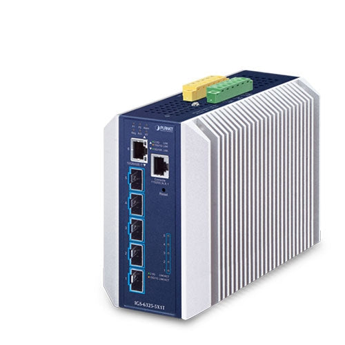 PLANET Industrial Layer 3 5-Port 10GBASE-X SFP+ + 1-Port 10GBASE-T Managed Ethernet Switch