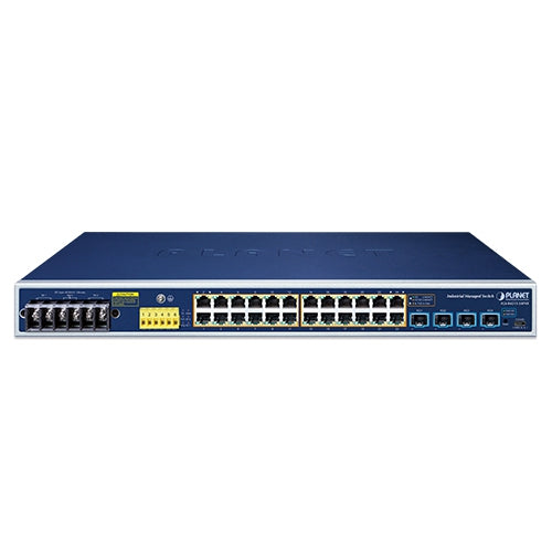 PLANET Industrial L2+ 24-Port 10/100/1000T 802.3at PoE + 4-Port 10G SFP+ Managed Ethernet Switch