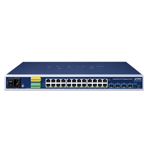 PLANET Industrial L2+ 24-Port 10/100/1000T + 4-Port 10G SFP+ Managed Ethernet Switch