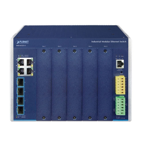 PLANET Industrial Layer 3 5-Slot Modular Managed Ethernet Switch