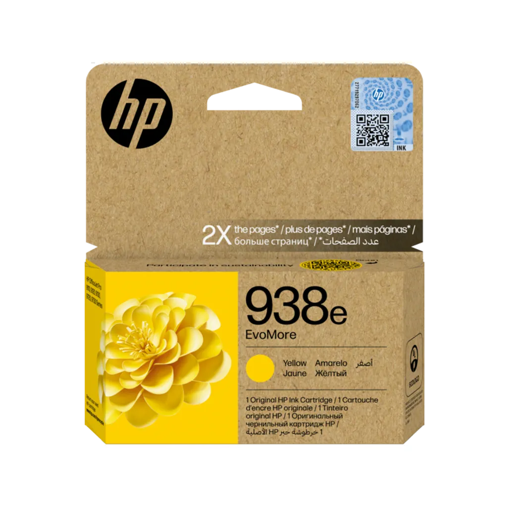 HP 938E EVOMORE YELLOW ORIGINAL INK CARTRIDGE
