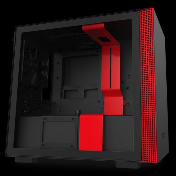 NZXT Computer Chassis H210 i Black/Red CA-H210i-BR - TecAfrica Solutions