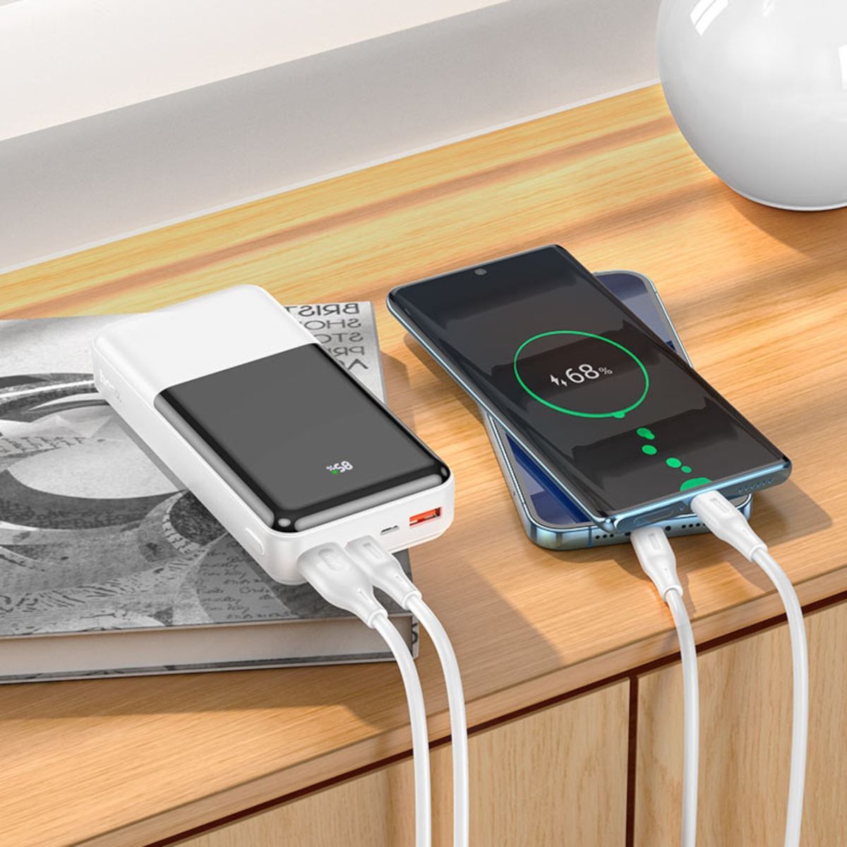 HOCO J108A 20000mAh Power Bank with LED Display and 22.5W Fast Charging