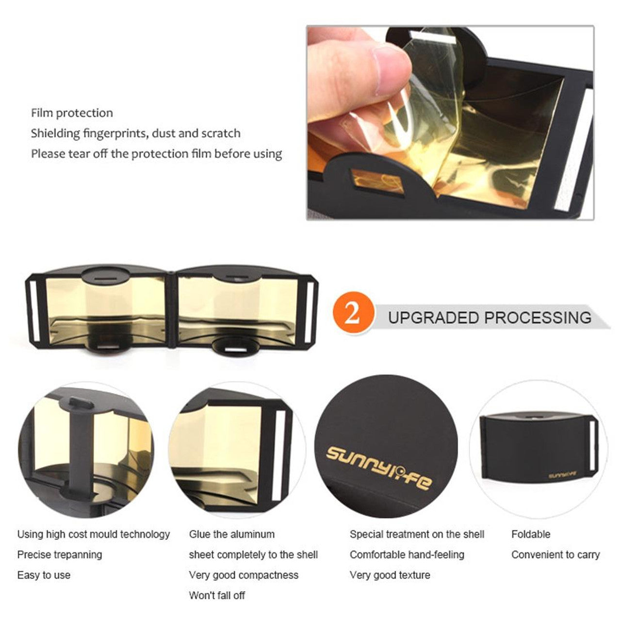 Sunnylife MV-ZC601 For DJI Mavic Air / DJI Mavic Mini Remote Control Hood Mirror Range Extender