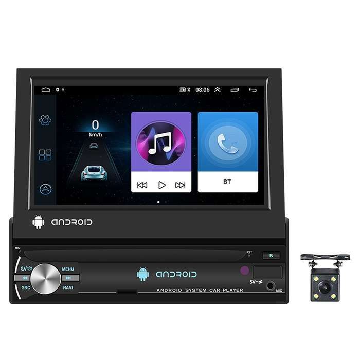 7-Inch Single DIN Android 10.0 Head Unit (2+32GB) with Wireless CarPlay