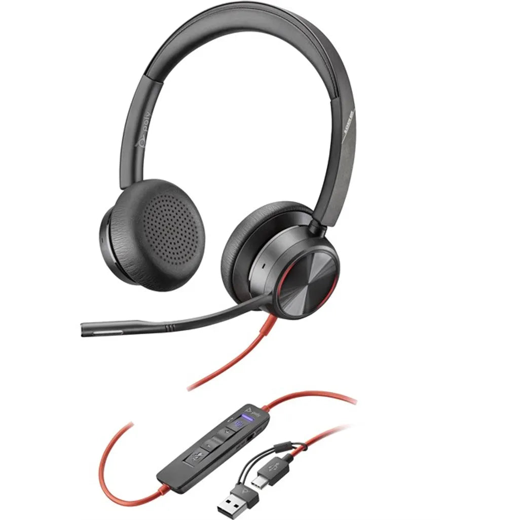 POLY BLACKWIRE 8225 STEREO MICROSOFT TEAMS CERTIFIED USB-C ANC HEADSET