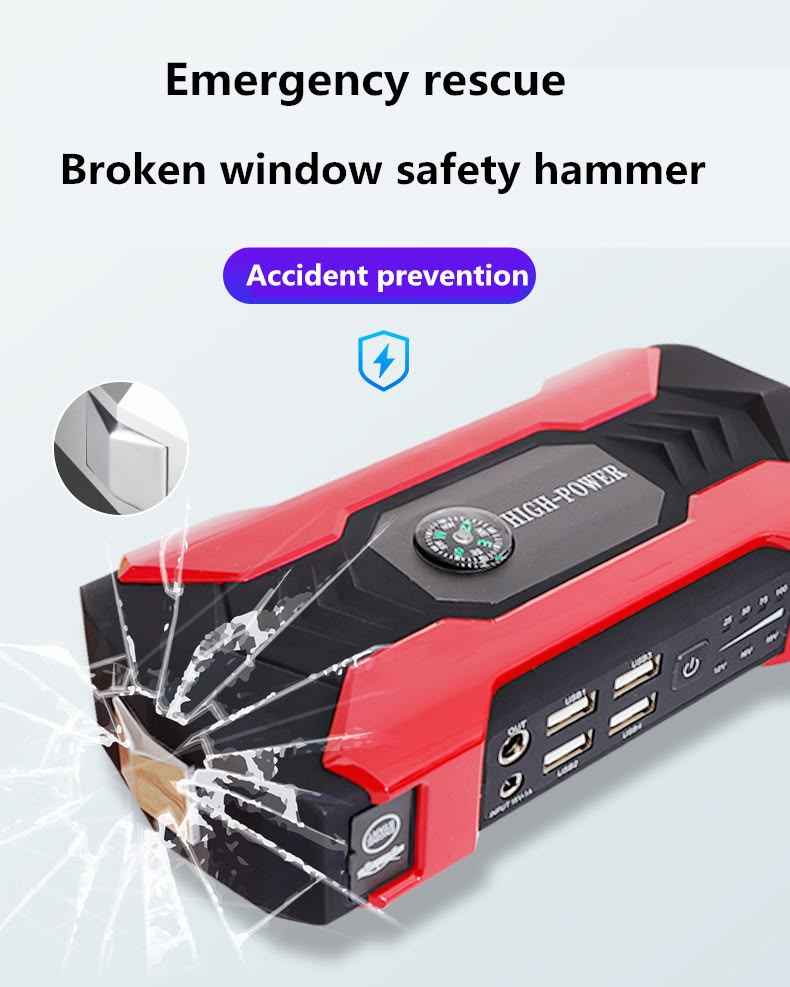 TecAfrica Solutions  12,000mAh Car Jump Starter & Power Bank with LED Light