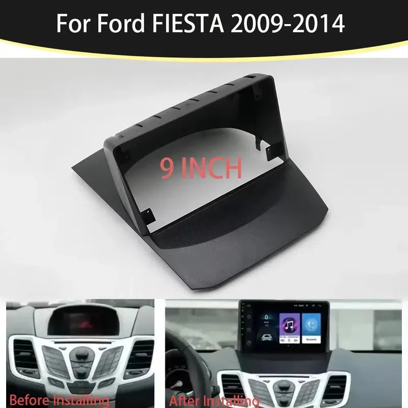 Future Beats 9-Inch Android 12.0 Trim Plate with WiFi, 2+32GB, SWC, CANbus, and Harness for Ford Fiesta (2009–2014)