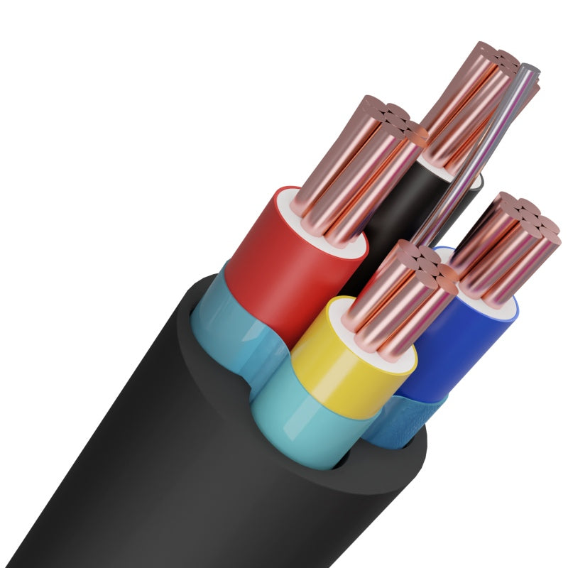 Mains 95.00mm x 4 Copper PVC PVC SWA PVC Fire-Retardant 600/1000V Black/Red - TecAfrica Solutions