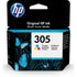 HP 305 Tri-color Original Ink Cartridge;~100 pages