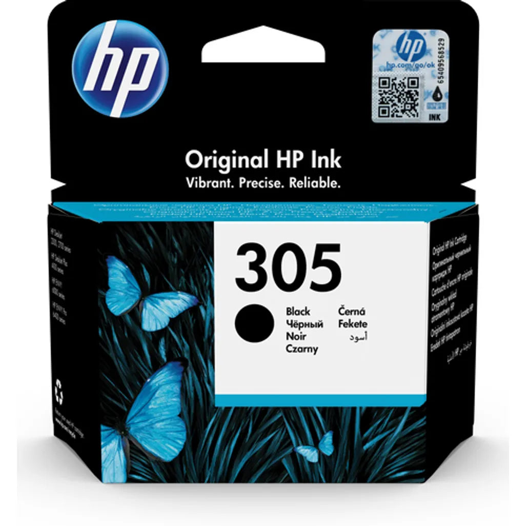 HP 305 Black Original Ink Cartridge;~120 pages