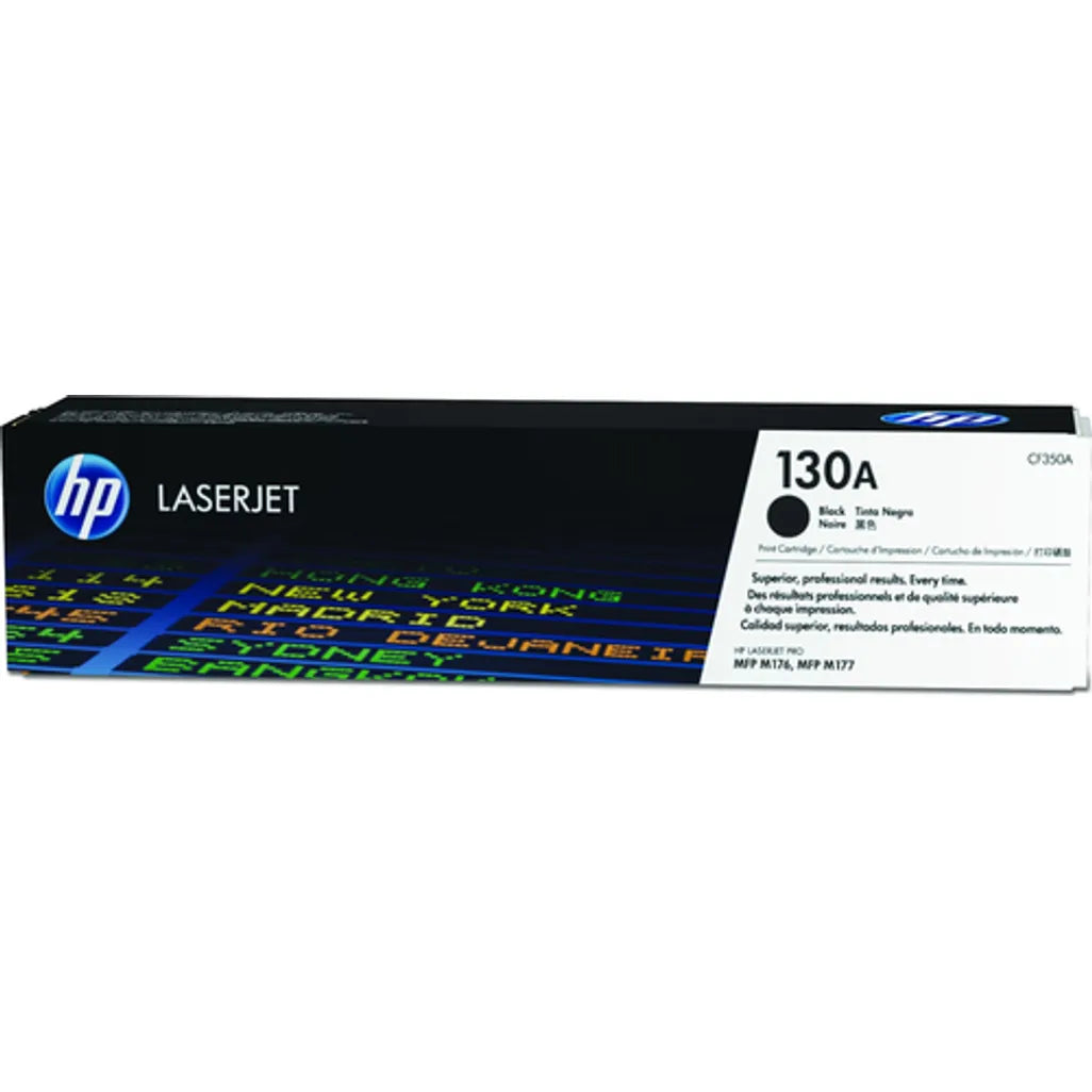 HP 130A Black Original LaserJet Toner Cartridge;1;300 pages. (LaserJet Pro MFP M176 and M177).
