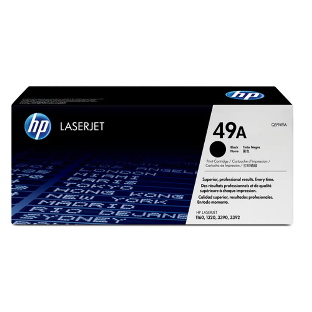 HP 49A Black Original LaserJet Toner Cartridge;2;500 pages. . (Mono LaserJet 1320/1160/3390).