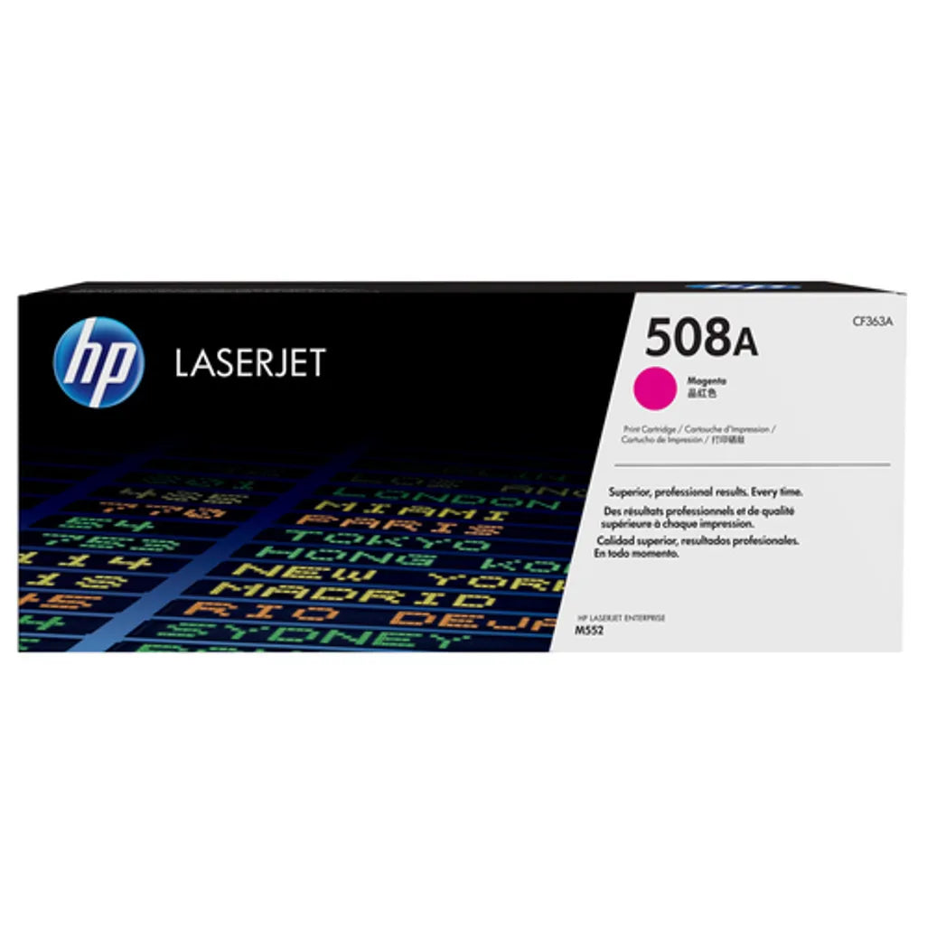 HP 508A Magenta Original LaserJet Toner Cartridge;5;000 pages(Colour LaserJet Ent M552/M553/M577)