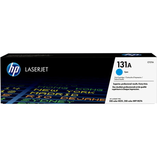 HP 131A Cyan Original LaserJet Toner Cartridge;1;800 pages.