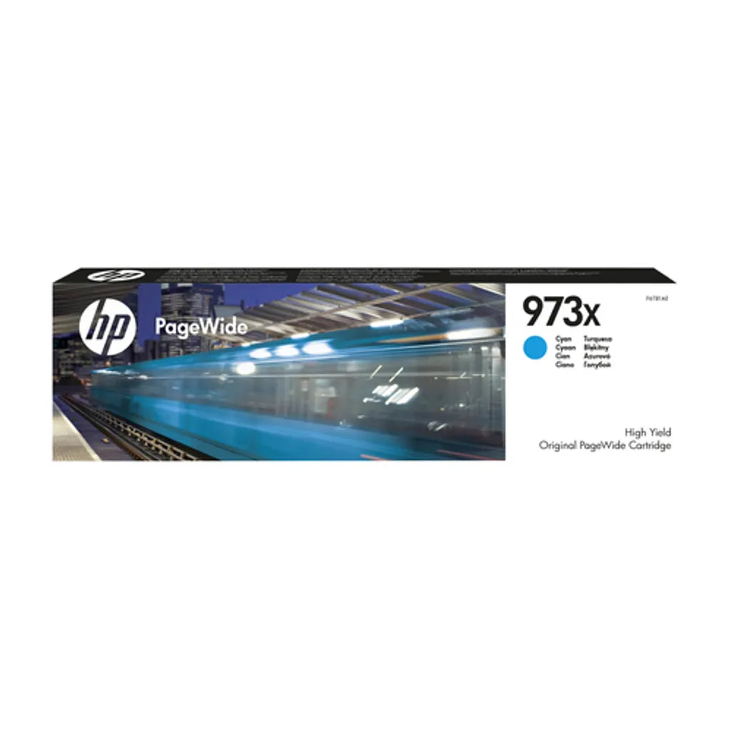 HP 973X HIGH YIELD CYAN ORIGINAL PAGEWIDE CARTRIDGE