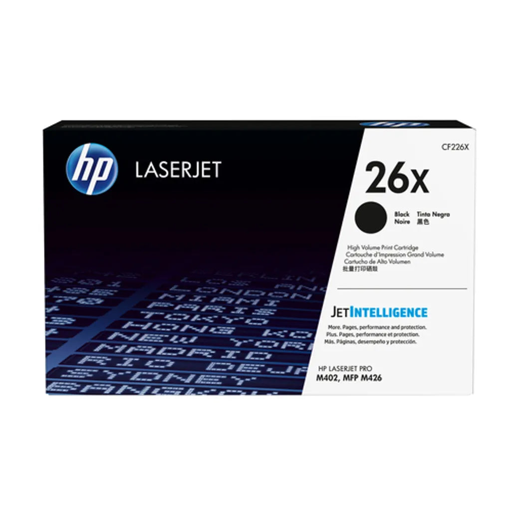 HP 26X High Yield Black Original LaserJet Toner Cartridge;9;000 pages. . (LaserJet Pro M402/MFP M426).
