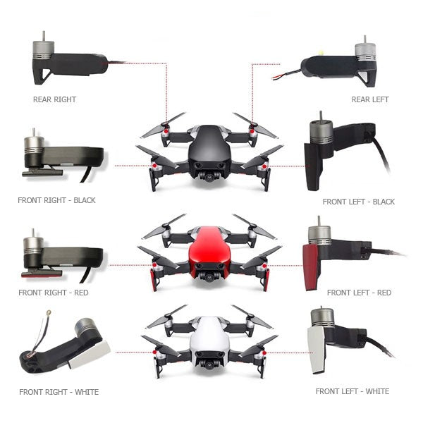 Back Left Rear Motor Arm for DJI Mavic Air Drone Black (PRE-OWNED)