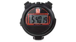 RS PRO Black Digital Pocket Stopwatch 24h