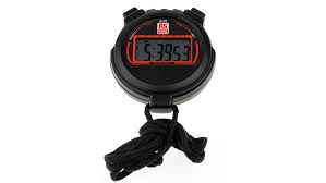 RS PRO Black Digital Pocket Stopwatch 24h