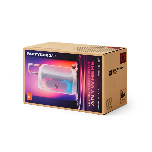 JBL PartyBox 330 Portable Bluetooth Party Speaker WHITE