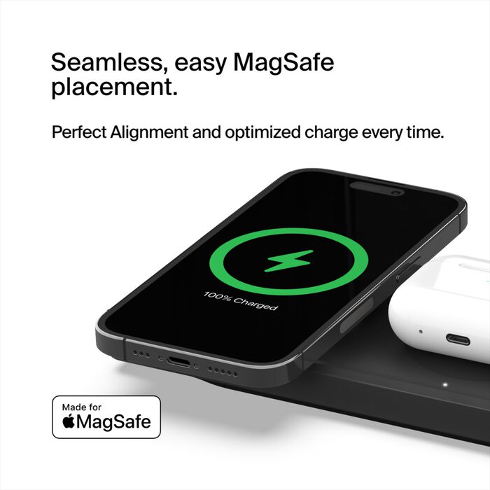 3-in-1 Wireless Charging Pad with Official MagSafe Charging 15W