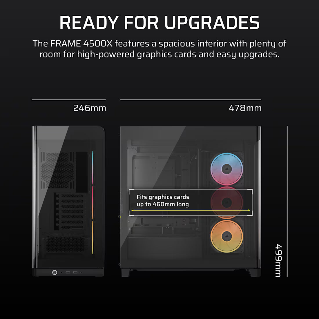 FRAME 4500X LX-R RGB iCUE LINK Panoramic Glass Mid-Tower PC Case