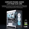 FRAME 4500X LX-R RGB iCUE LINK Panoramic Glass Mid-Tower PC Case - White