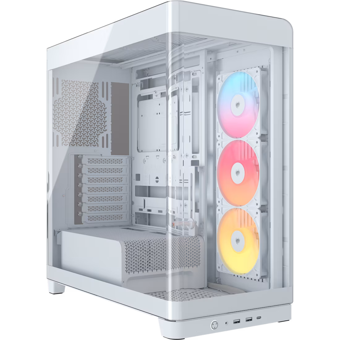 FRAME 4500X RS-R ARGB Panoramic Glass Mid-Tower PC Case - White