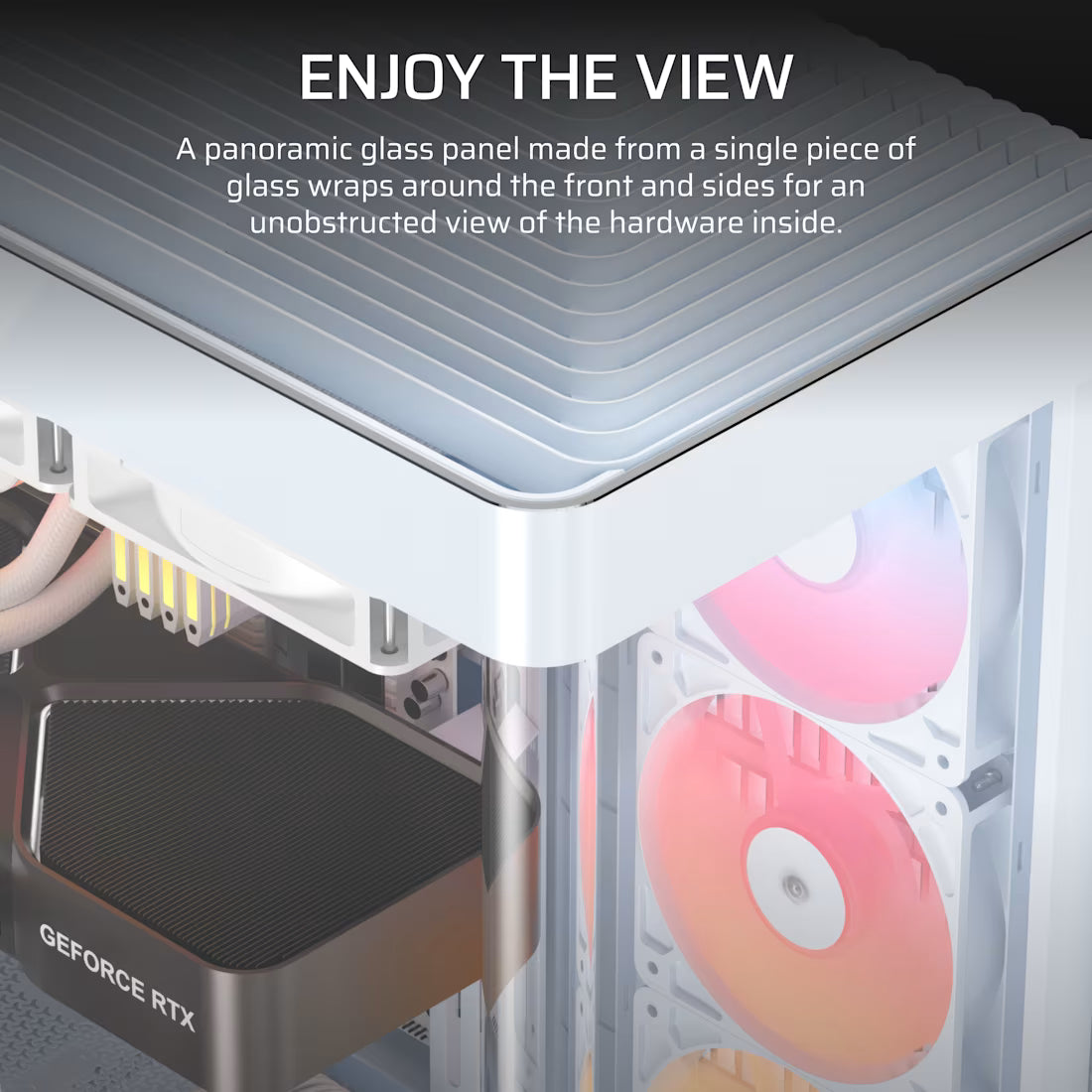 FRAME 4500X RS-R ARGB Panoramic Glass Mid-Tower PC Case - White