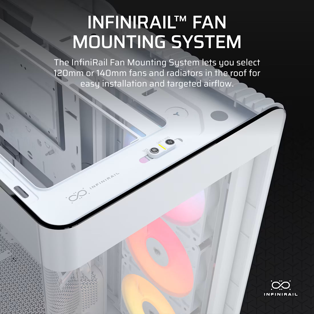 FRAME 4500X RS-R ARGB Panoramic Glass Mid-Tower PC Case - White