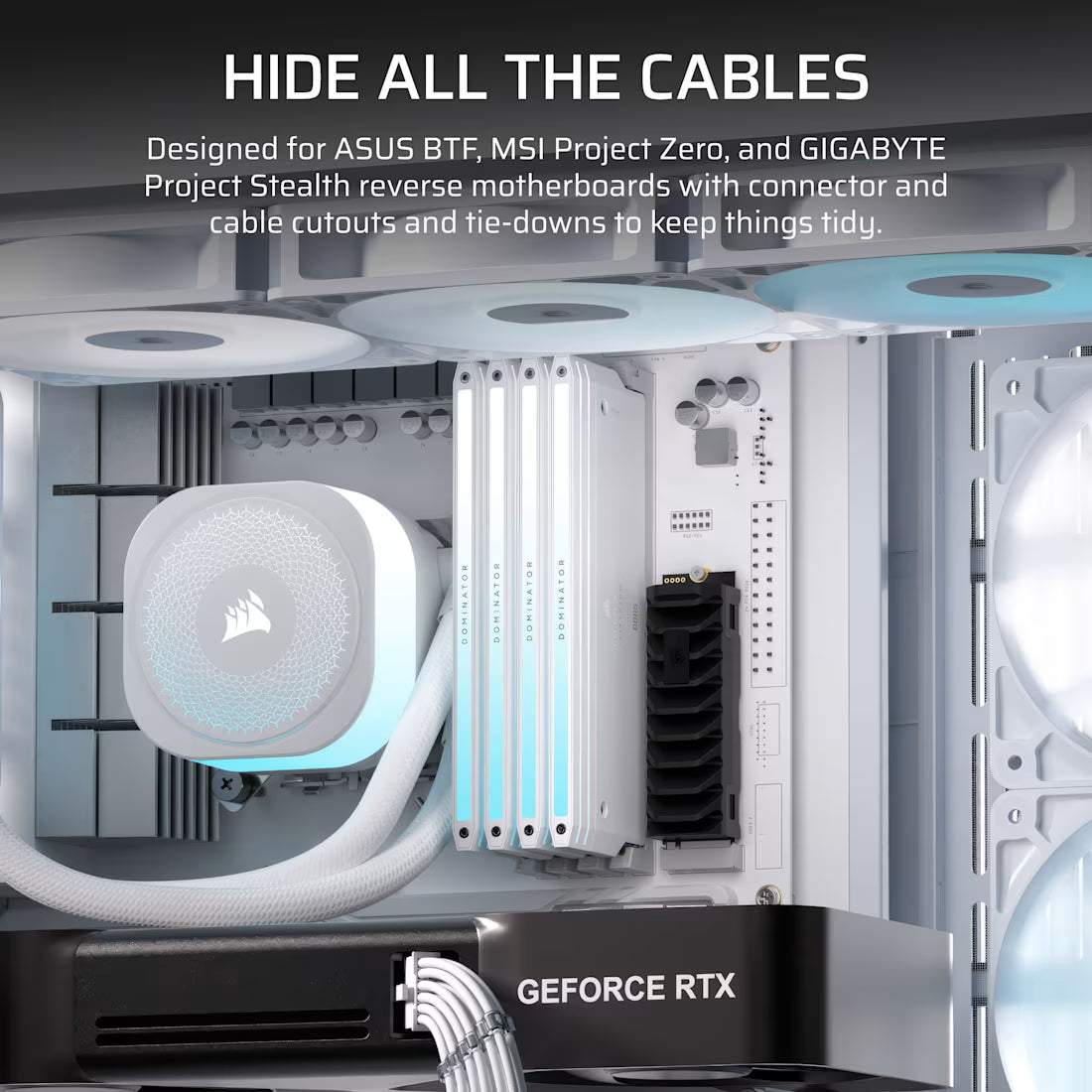 FRAME 4500X RS-R ARGB Panoramic Glass Mid-Tower PC Case - White