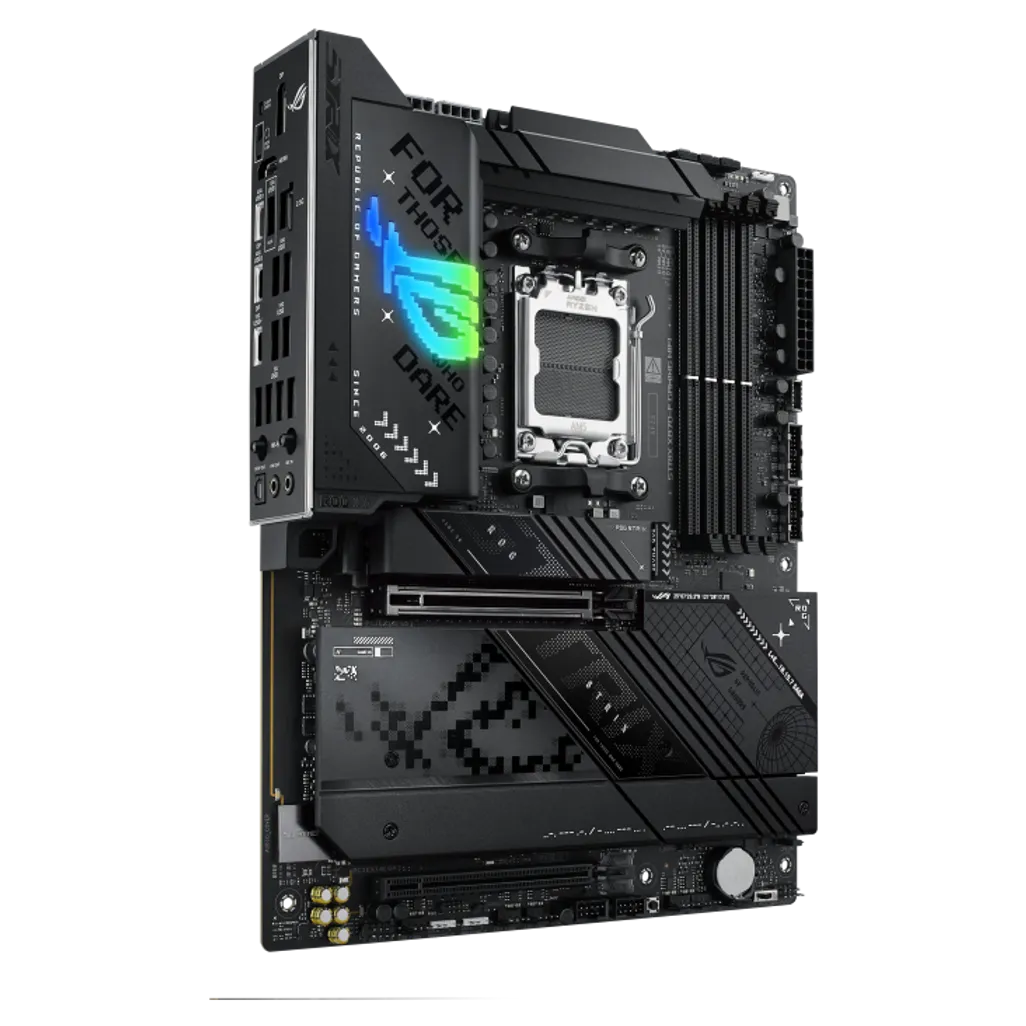 ASUS ROG STRIX X870-F GAMING WIFI, AMD, Socket AM5, AMD Ryzen 7 7th Gen, AMD Ryzen 7 8th Gen, AMD Ryzen 9 7th Gen, AMD Ryzen 9 8th Gen, AMD Ryzen 9..., DDR5-SDRAM, 192 GB, DIMM