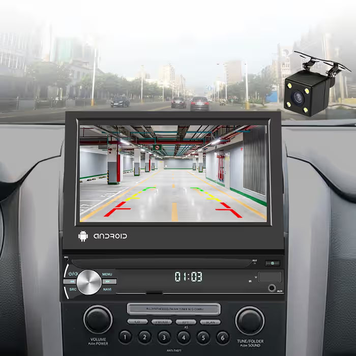 7-Inch Single DIN Android 10.0 Head Unit (2+32GB) with Wireless CarPlay