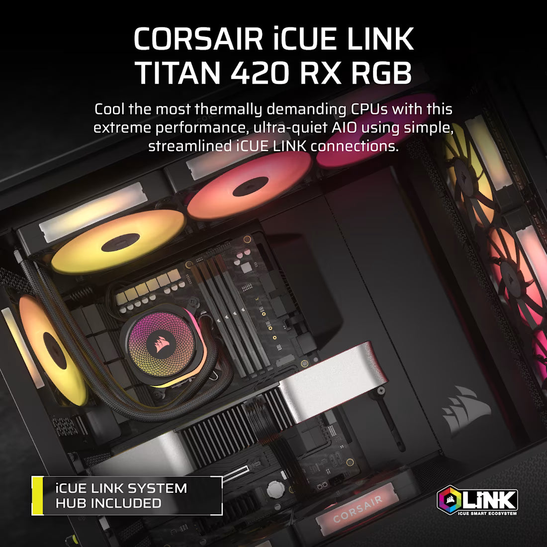 iCUE LINK TITAN 420 RX RGB AIO Liquid CPU Cooler