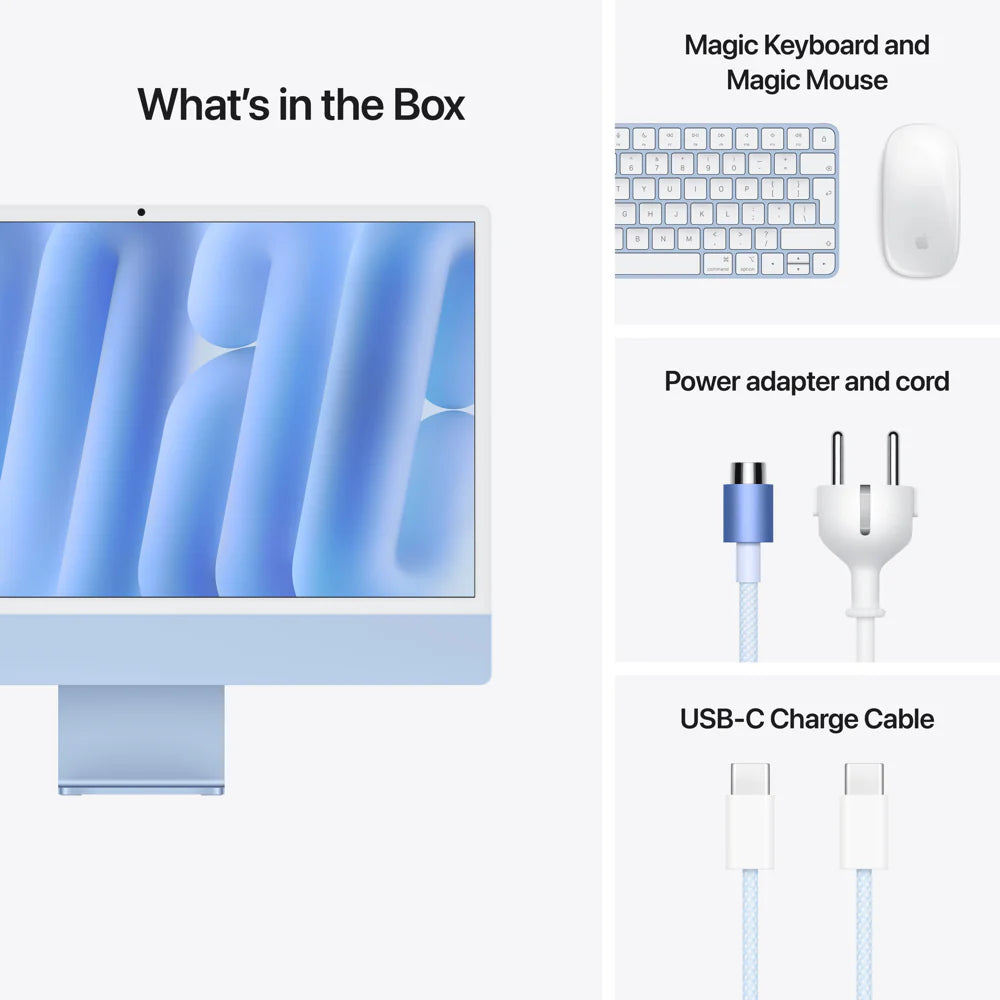 24-inch iMac M4-Chip with 10-core CPU - 10-core GPU 16GB | 512GB - Blue