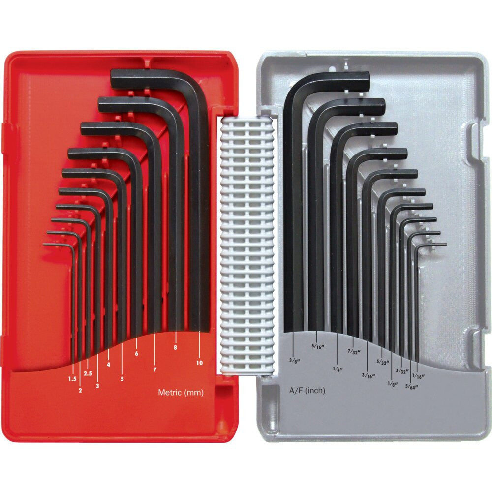 Combination Long Arm B/PTMM/AF Hex Key Set 20-Piece