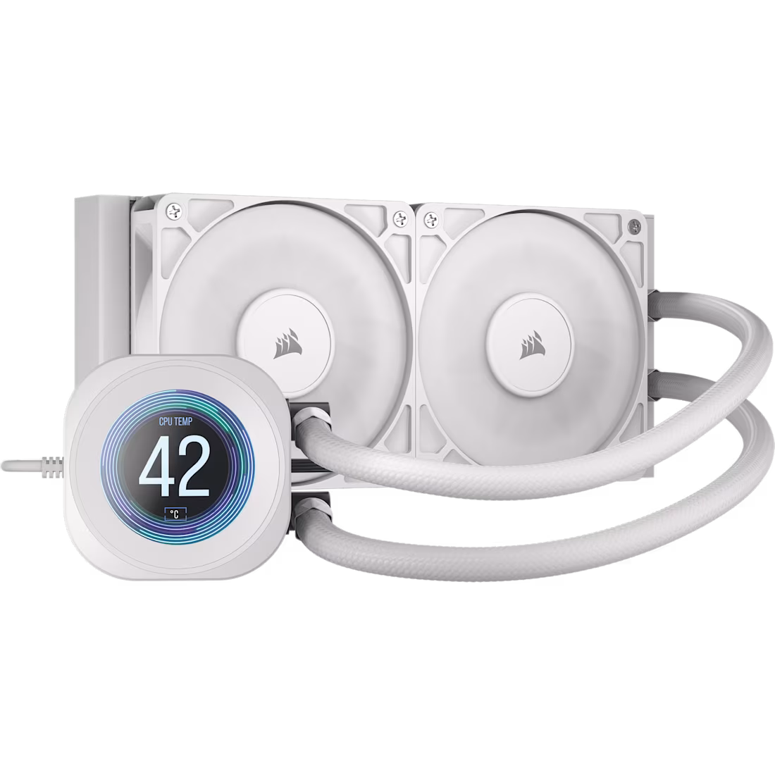 NAUTILUS 240 RS LCD Liquid CPU Cooler - White