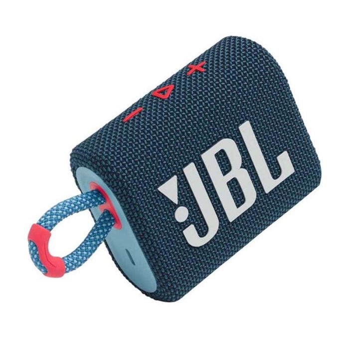 JBL Go 3 Portable Waterproof Bluetooth Speaker Blue/Pink